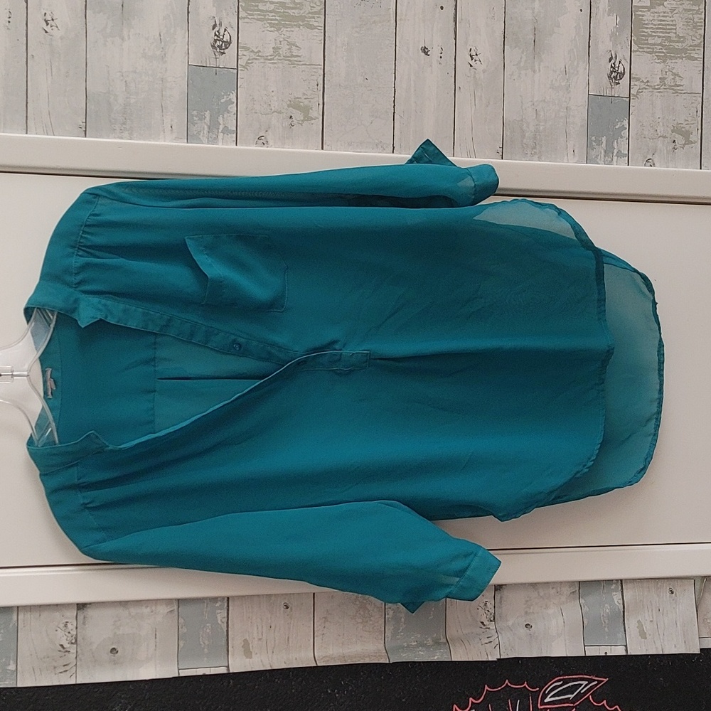 Charlotte Russe Medium Teal Blouse